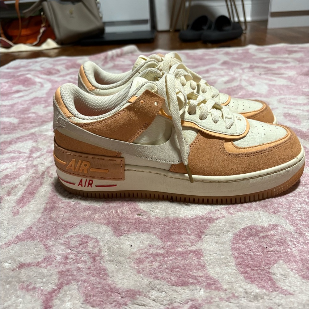 Nike Air Force 1 Low in Cream and Tan